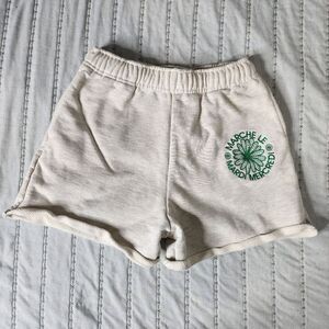 Mardi Mercredi Light Cream Colored Shorts